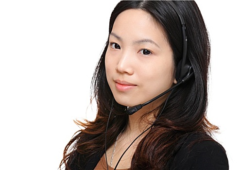 亚洲女性,戴着,耳机