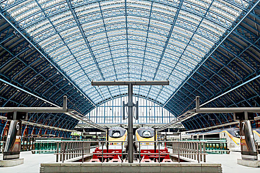 车站,月台,欧洲之星,伦敦,英国,欧洲