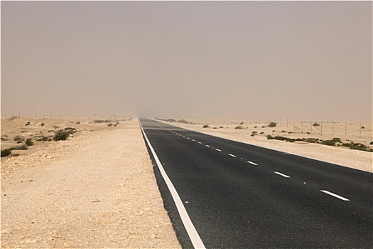 道路,荒芜,西部,卡塔尔,中东