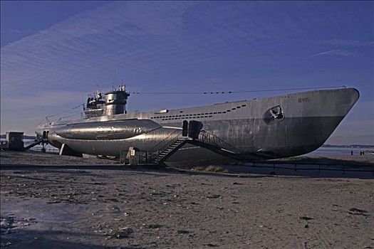 博物馆,潜水艇,波罗的海,石荷州,德国