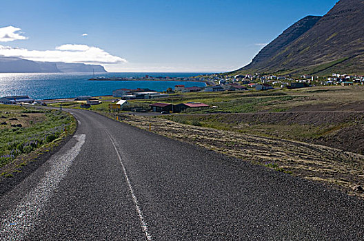 乡间小路,通过,土地,冰岛