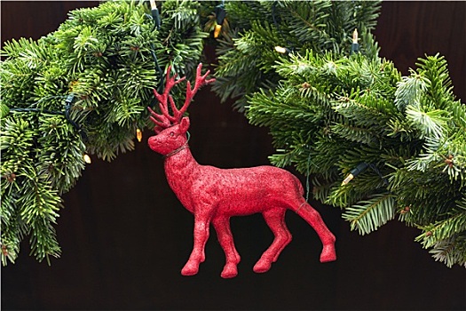 装饰,鹿,圣诞市场