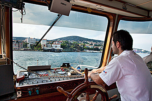 船长,向外看,王子,岛屿,海洋,伊斯坦布尔,土耳其,亚洲