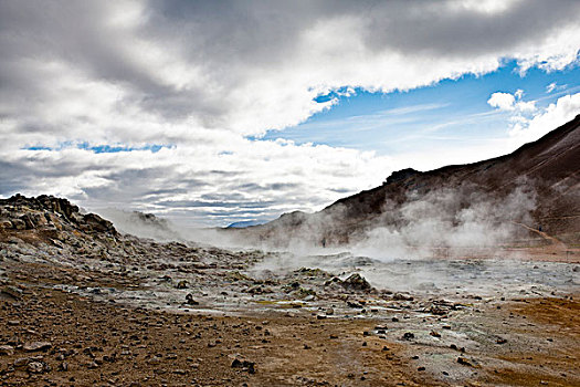 冰岛,喷气孔,蒸汽,硫磺
