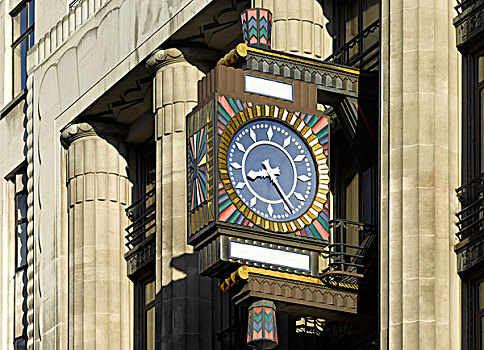 艺术装饰,钟表,舰队街,伦敦