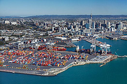 港口,奥克兰,水岸,中央商务区,北岛,新西兰