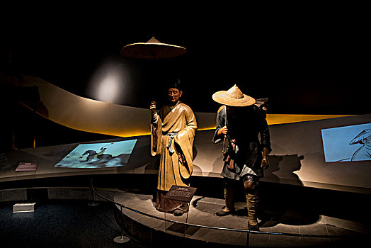 伞博物馆,蜡像,带长柄的斗笠