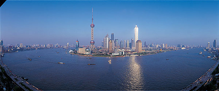 上海,电视,传送,塔,黄浦江,河