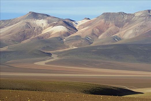 山,彩色,乌尤尼,高地,玻利维亚
