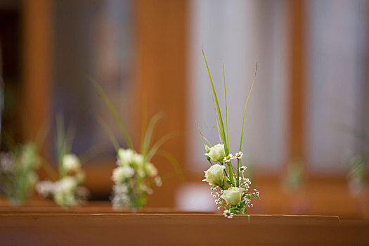 花饰,婚礼,教堂,特写