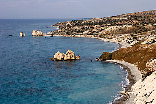 海岸线,塞浦路斯,地中海