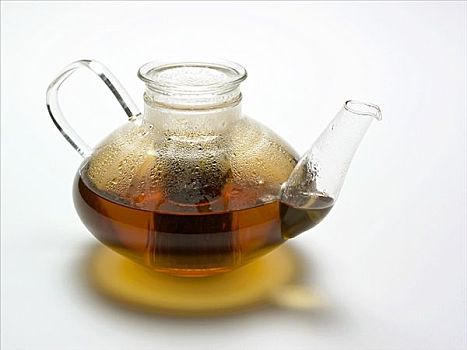 茶,玻璃杯,茶壶