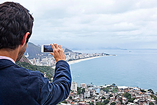 男青年,摄影,手机,里约热内卢,巴西