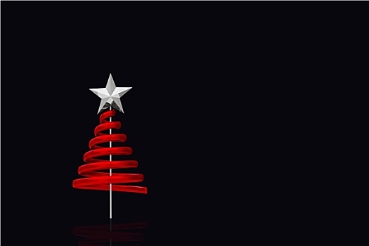 合成效果,图像,红色,圣诞树,螺旋,设计