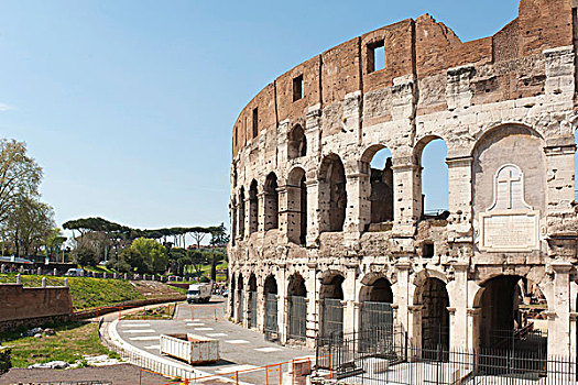 罗马,古旧,户外,墙壁,圆形剧场,罗马圆形大剧场,罗马角斗场,古罗马,拉齐奥,意大利,南欧,欧洲