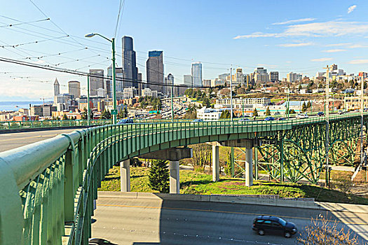 立交桥,桥,西雅图