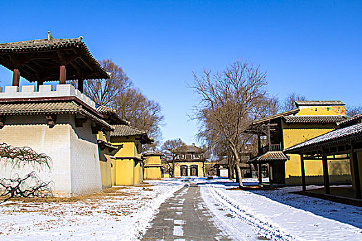 中国涿州影视城的古代民居建筑