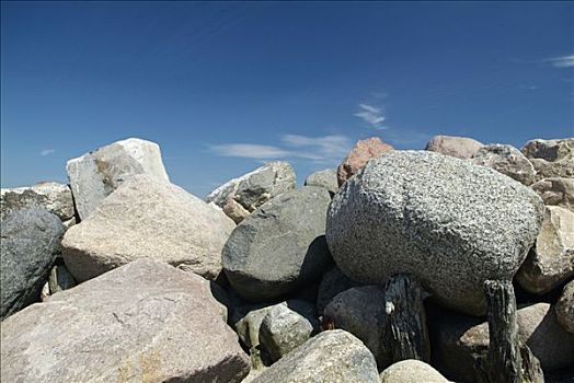 石头,波罗的海,海滩