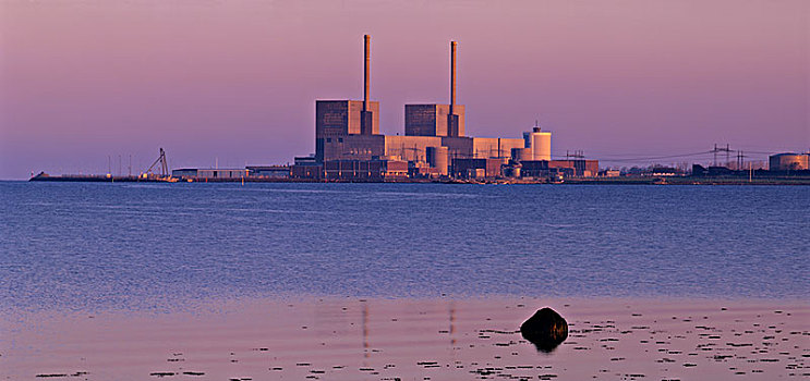 风景,核电站,海洋