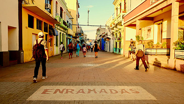 古巴圣地亚哥,步行街