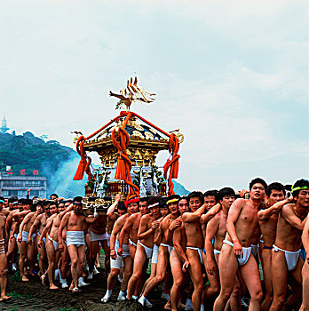 日本,神奈川,便携,神祠,海洋