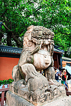 汉昭烈庙前石狮
