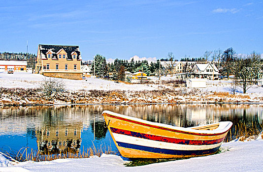 河,冬天,爱德华王子岛,加拿大