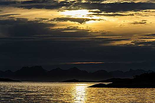 挪威,生动,夜光,上方,罗弗敦群岛