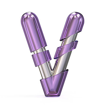 紫色,宝石,金属,核,字体,字母v