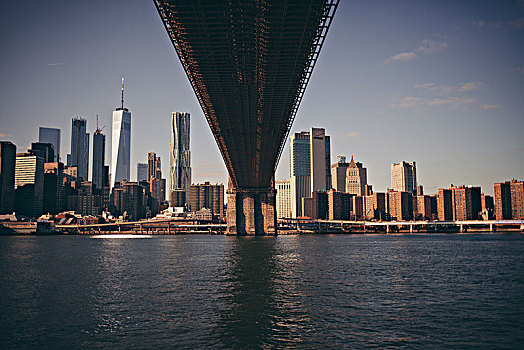 美国,纽约,布鲁克林大桥,曼哈顿,风景