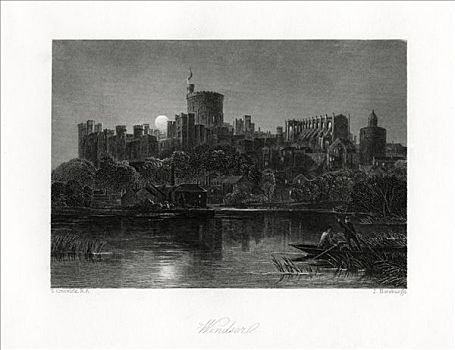 温莎城堡,伯克郡,19世纪,艺术家