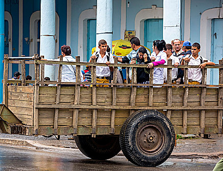 古巴,学生,运输,公共交通