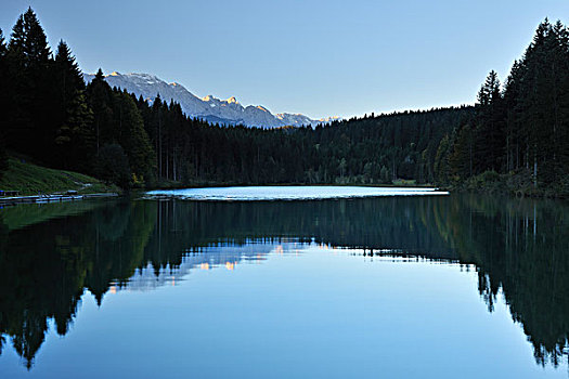 湖,早晨,上巴伐利亚,巴伐利亚,德国
