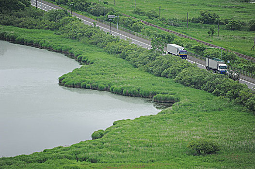 斑点,钏路,湿地,釧路,北海道,日本