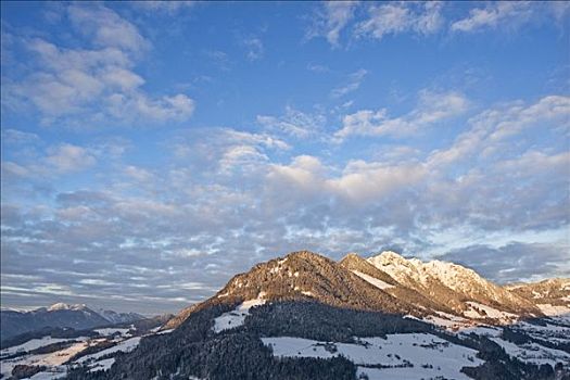 山,冬天,阿尔卑斯山,北方,提洛尔,奥地利,欧洲