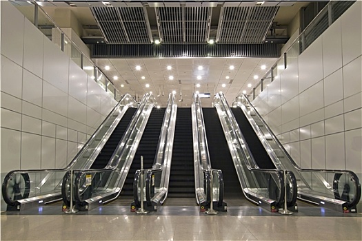 扶梯,地铁,隧道