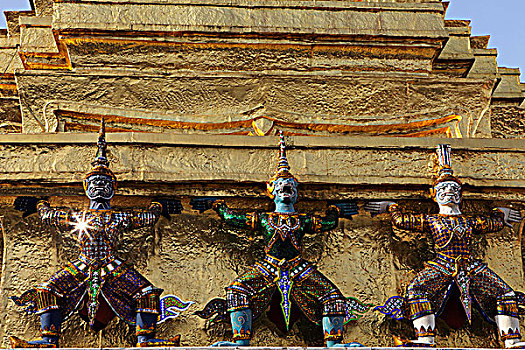 黄金,雕塑,寺院,大皇宫,曼谷,泰国