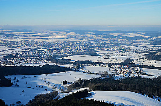 冬季风景,靠近,巴登符腾堡,德国