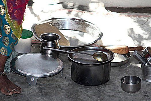 烹调,器具,户外,印度