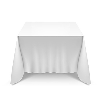 方形,桌子,白色,桌布