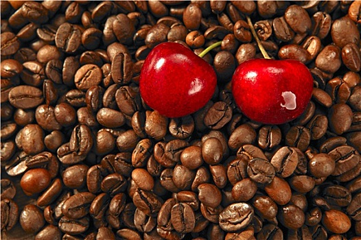 烘焙,咖啡,咖啡豆,红色,樱桃