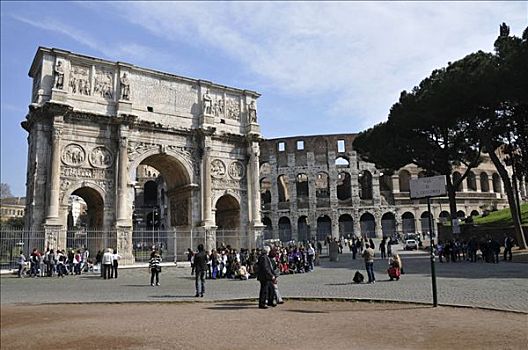 罗马角斗场,凯旋门,历史,地区,罗马,意大利,欧洲