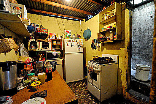 厨房,穷,附近,贫民窟,危地马拉城,危地马拉,中美洲