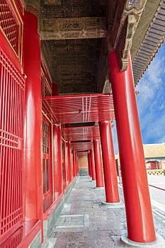 北京故宫坤宁宫走廊
