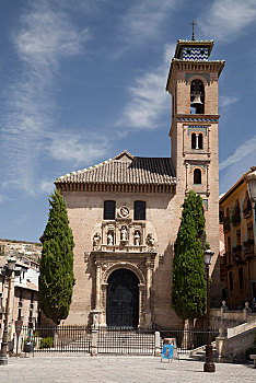 教堂,格拉纳达,安达卢西亚,西班牙,欧洲