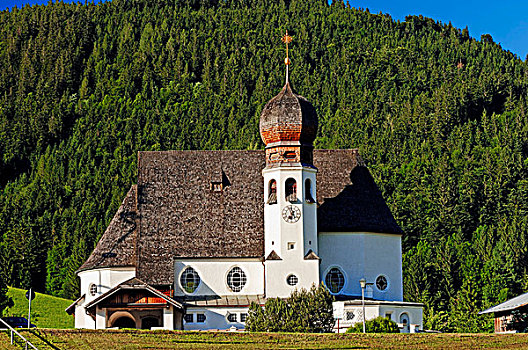 教堂,贝希特斯加登地区,巴伐利亚,德国,欧洲