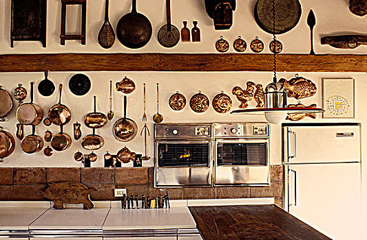 厨房,铜,器具