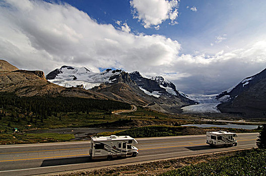 冰原大道,哥伦比亚冰原,碧玉国家公园,艾伯塔省,加拿大
