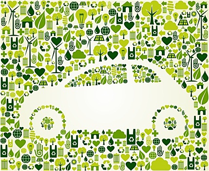 绿色,汽车,象征