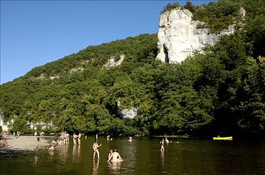 法国,阿基坦,地点,浴者